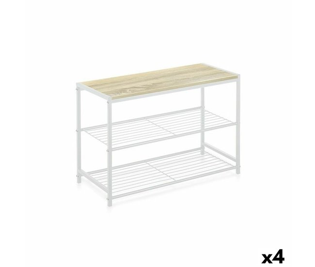 Conforama Estantería Confortime 3 Estantes Metal 60 x 30 x 43 cm (4 Unidades)