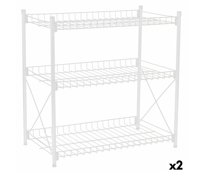 Conforama Estantería Confortime Metal Blanco 52 x 34 x 55 cm (2 Unidades)