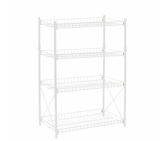 Conforama Estantería Confortime Metal Blanco 52 X 34 X 86 Cm (2 Unidades)