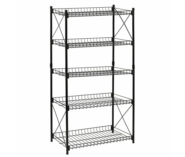 Conforama Estantería Confortime Metal Negro 52 X 34 X 110 Cm (2 Unidades)
