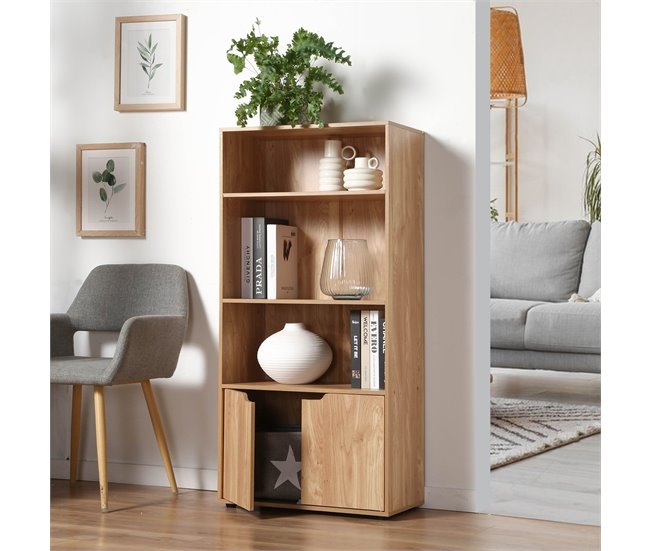 Conforama Estantería De 3 Niveles Y Armario De 2 Puertas - H120 Cm