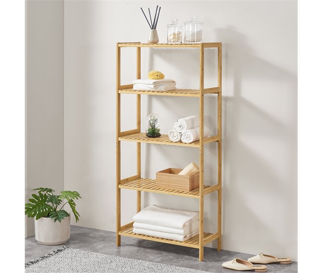 Conforama Estantería De Bambú Con 5 Niveles Karlskoga [en.casa]