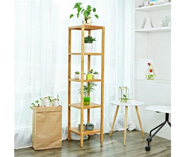 Conforama Estantería De Baño Con 5 Estantes - H146 Cm