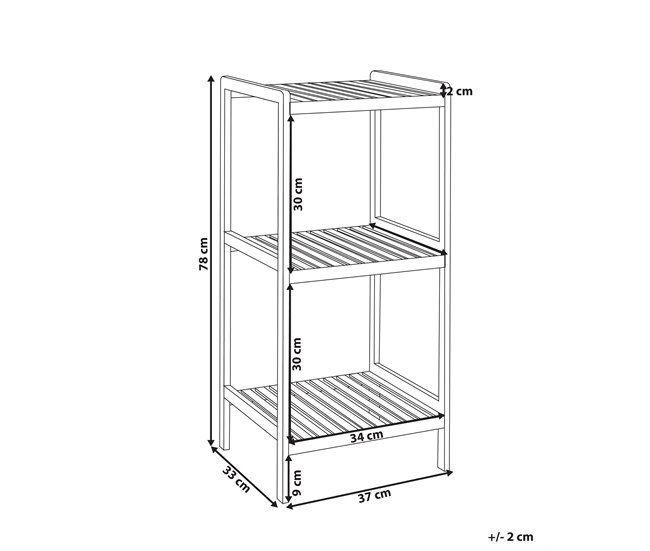 Conforama Estantería De Baño De Madera De Bambú Clara BAXLEY