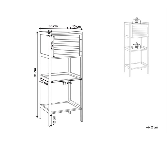 Conforama Estantería De Baño De Madera De Bambú Clara BECKLEY