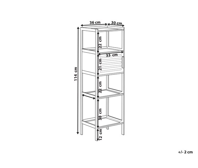 Conforama Estantería De Baño De Madera De Bambú Clara LAFAYETTE
