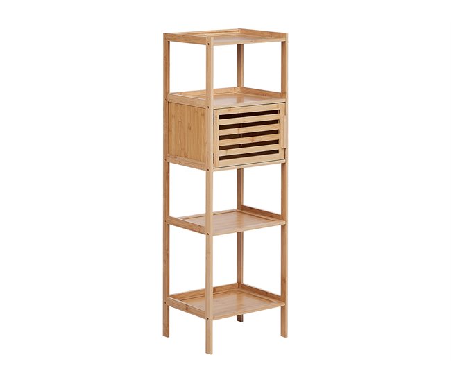 Conforama Estantería de baño de madera de bambú clara LAFAYETTE