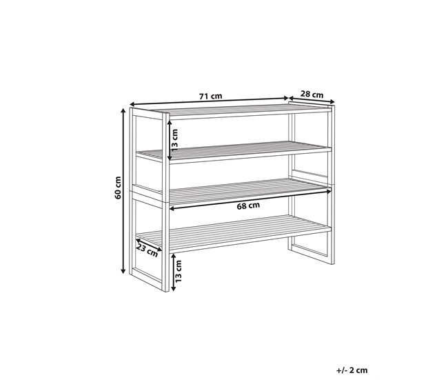 Conforama Estantería De Baño De Madera De Bambú Clara UVALDA