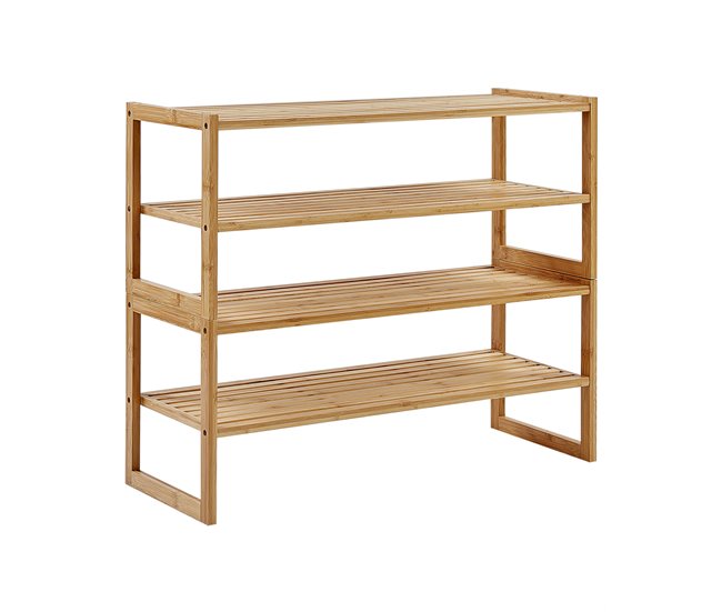 Conforama Estantería de baño de madera de bambú clara UVALDA