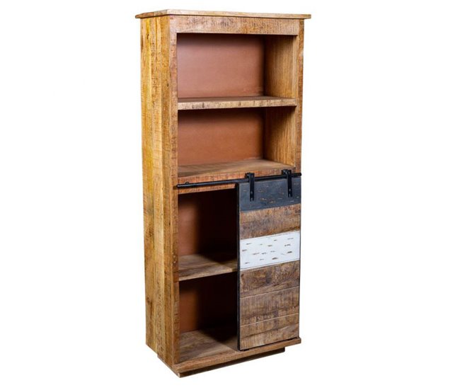 Conforama Estantería De Madera Y Metal Marrón 70x35x160