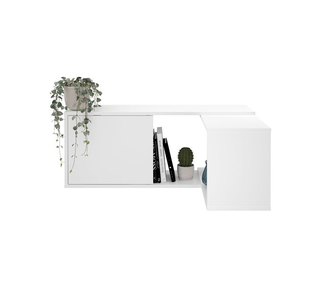 Conforama Estantería De Pared 1 Puerta 2 Baldas ángulo Modulable - Flex