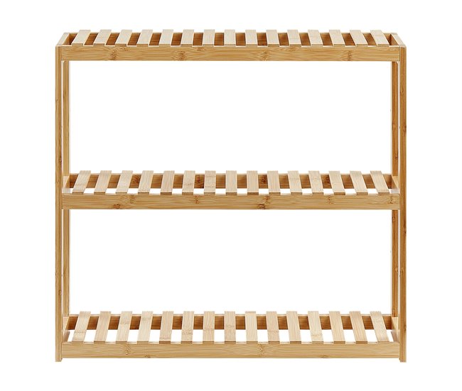 Conforama Estantería De Pared Para Baño De Madera De Bambú Clara PADUCAH