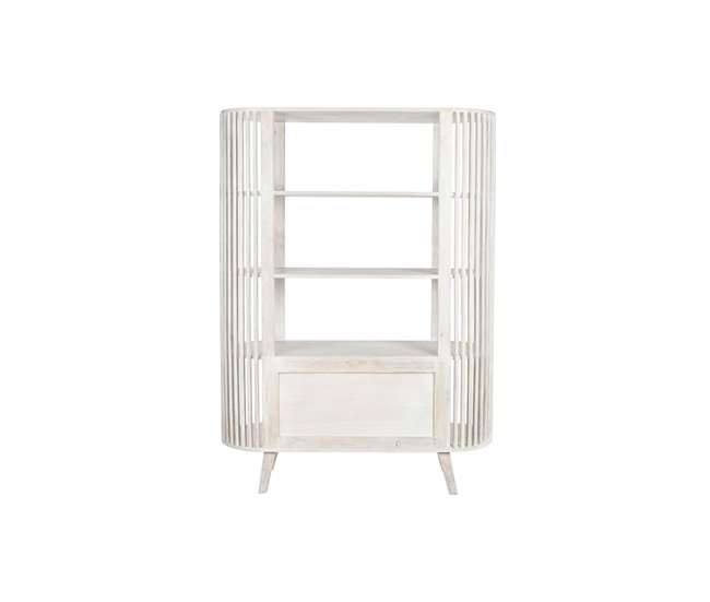 Conforama Estantería DKD Home Decor Blanco Madera De Mango 116 X 40 X 160 Cm (1)