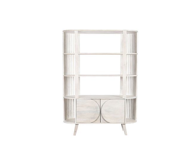 Conforama Estantería DKD Home Decor Blanco Madera De Mango 116 X 40 X 160 Cm (1)