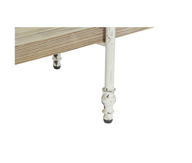 Conforama Estantería DKD Home Decor Blanco Natural Metal Abeto Madera De Abeto 40 % Metal 190 X 40 X 200 Cm