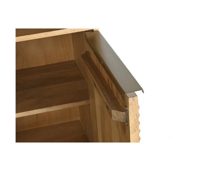Conforama Estantería DKD Home Decor Dorado Natural Madera De Mango 90 X 40 X 180 Cm (1)