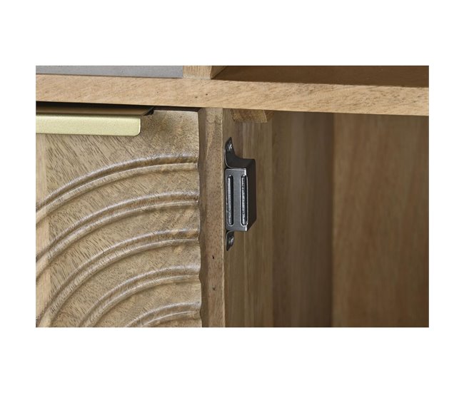 Conforama Estantería DKD Home Decor Dorado Natural Madera De Mango 90 X 40 X 180 Cm (1)