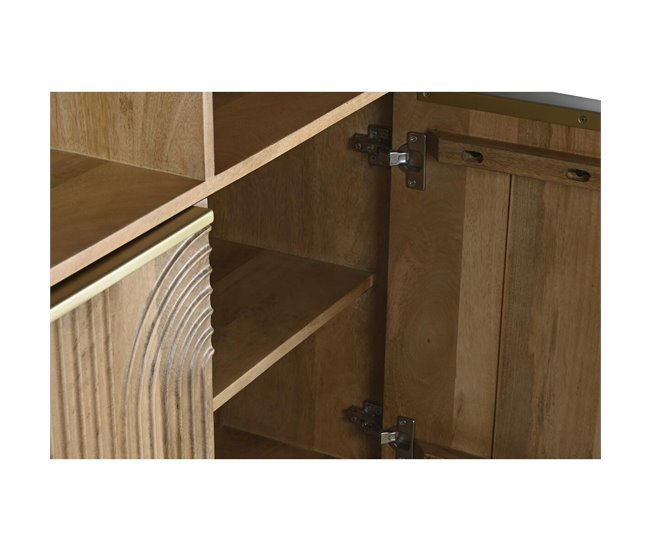 Conforama Estantería DKD Home Decor Dorado Natural Madera De Mango 90 X 40 X 180 Cm (1)