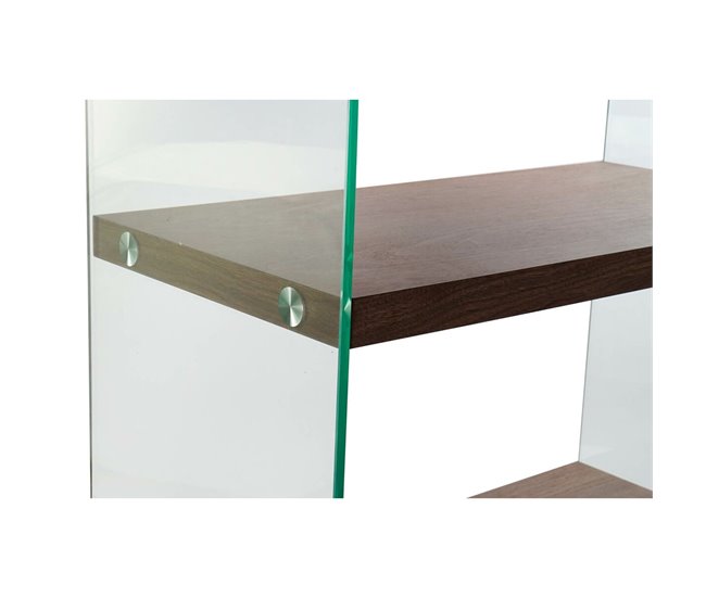 Conforama Estantería DKD Home Decor Marrón Oscuro Cristal Nogal Madera MDF 80 X 40 X 150 Cm (1)