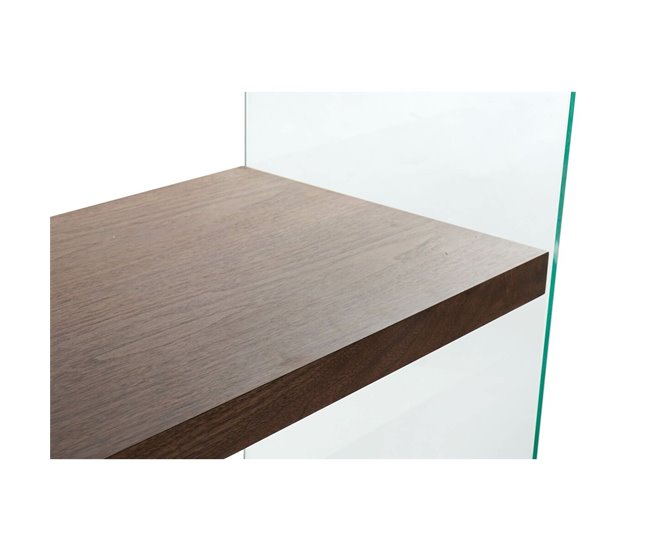 Conforama Estantería DKD Home Decor Marrón Oscuro Cristal Nogal Madera MDF 80 X 40 X 150 Cm (1)