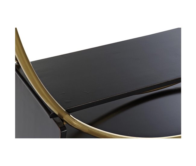 Conforama Estantería DKD Home Decor Negro Dorado Metal Álamo 160 X 35 X 180 Cm