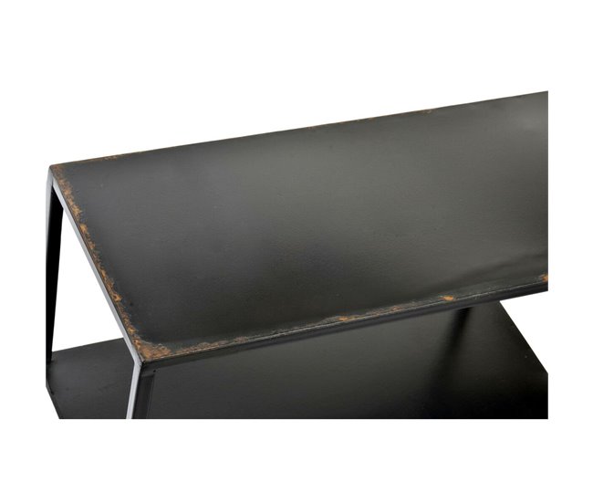 Conforama Estantería DKD Home Decor Negro Metal 120 X 20 X 60 Cm