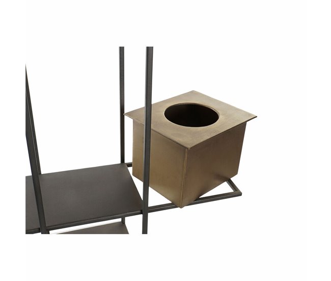 Conforama Estantería DKD Home Decor Negro Metal Cobre 2 Estantes (50 X 16 X 60 Cm)