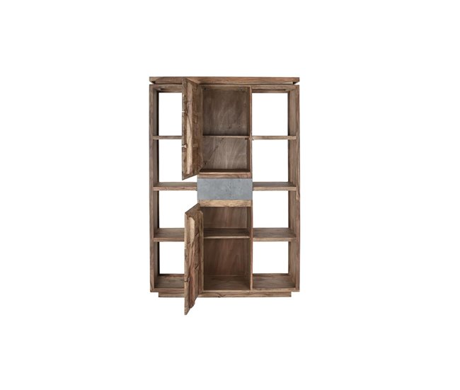 Conforama Estantería DKD Home Decor Sheesham Marrón Gris Natural Madera 120 X 40 X 185 Cm