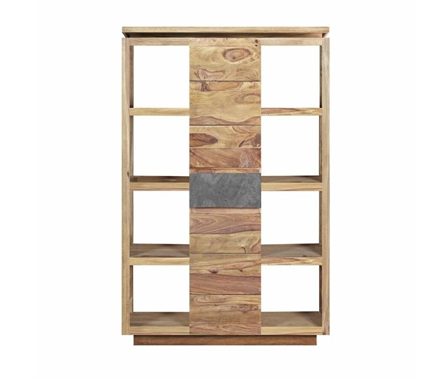 Conforama Estantería DKD Home Decor Sheesham Marrón Gris Natural Madera 120 X 40 X 185 Cm