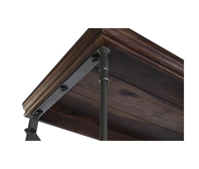 Conforama Estantería DKD Home Decor Sheesham Marrón Marrón Oscuro Gris Claro Madera Metal 213 X 43 X 220 Cm
