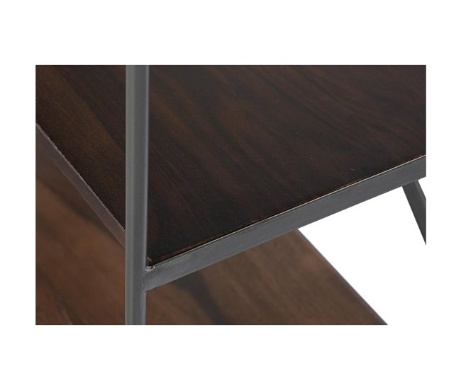 Conforama Estantería DKD Home Decor Sheesham Marrón Marrón Oscuro Gris Claro Madera Metal 213 X 43 X 220 Cm