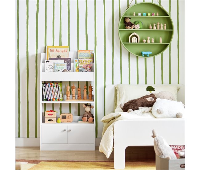 Conforama Estantería Estándar Infantil Para LibrosBlancoMDF Y PBH107cm KMB11-W SoBuy