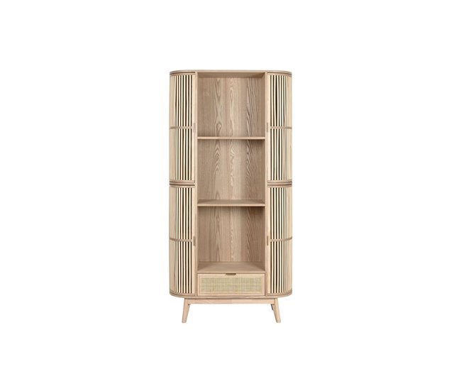 Conforama Estantería Home ESPRIT Natural Ratán Abeto 88 X 36 X 180 Cm