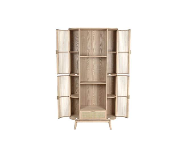 Conforama Estantería Home ESPRIT Natural Ratán Abeto 88 X 36 X 180 Cm