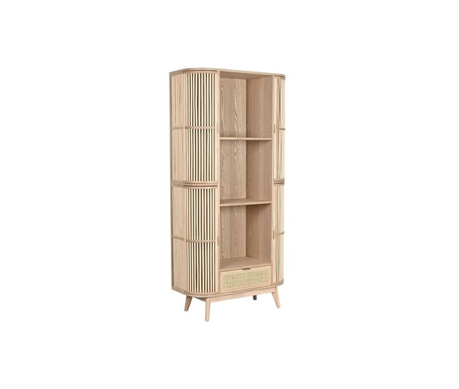 Conforama Estantería Home ESPRIT Natural Ratán Abeto 88 x 36 x 180 cm