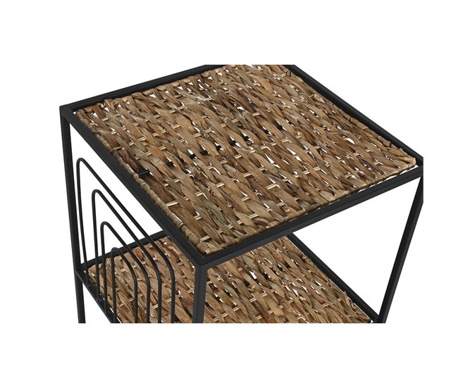 Conforama Estantería Home ESPRIT Negro Metal Fibra 35 X 35 X 98 Cm