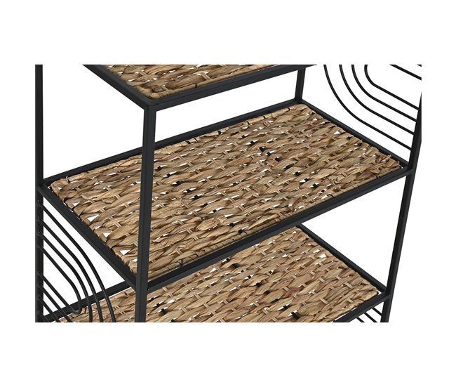 Conforama Estantería Home ESPRIT Negro Metal Fibra 50 X 25 X 88 Cm