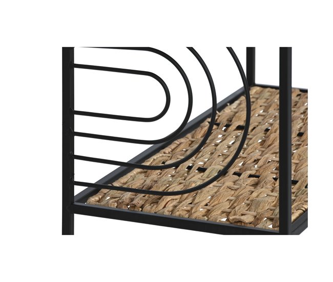 Conforama Estantería Home ESPRIT Negro Metal Fibra 50 X 25 X 88 Cm