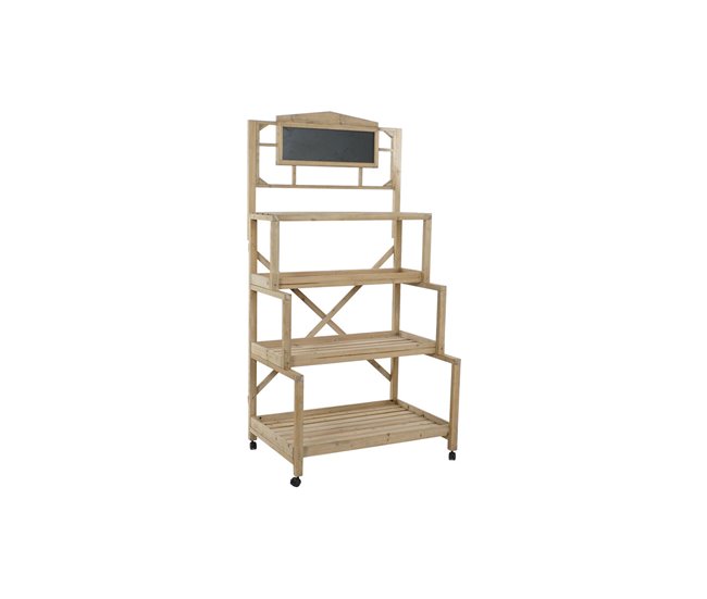 Conforama Estantería Home ESPRIT Negro Pizarra Madera de abeto 98 x 68 x 192 cm