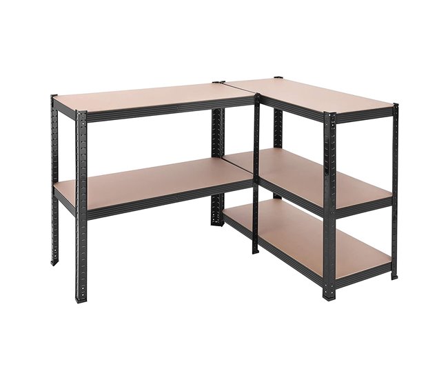 Conforama Estantería Industrial De 5 Niveles Modular En Escritorio - L90 X H180 Cm