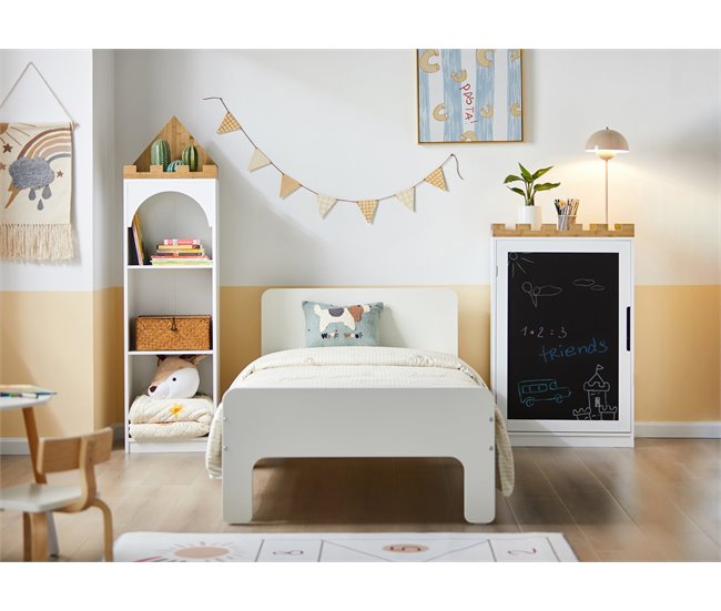 Conforama Estantería Infantil Con Estantes Diseño De Candado Aprox. 40 X 150 X 30 Cm KMB42-W SoBuy