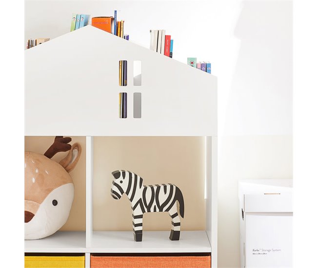 Conforama Estantería Infantil De Juguetes Y Libros Librería Infantil Con 2 Cestas 65 X 27 X 91cm KMB49-W SoBuy
