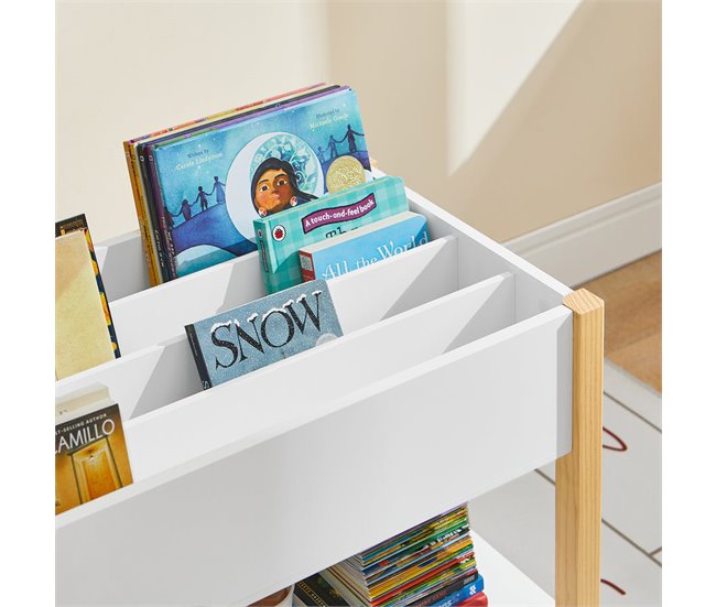 Conforama Estantería Infantil Multifuncional Organizador De Juguetes Y Libros De 2 Estantes 85 X 42 X 45 Cm KMB35-W SoBuy