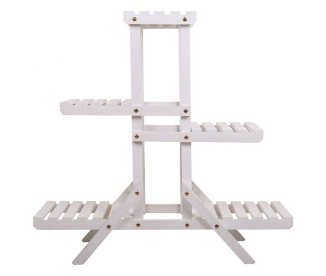 Conforama Estanteria KIT Escalera De 2 Estantes De Madera De Abeto De 70x27x77 Cm