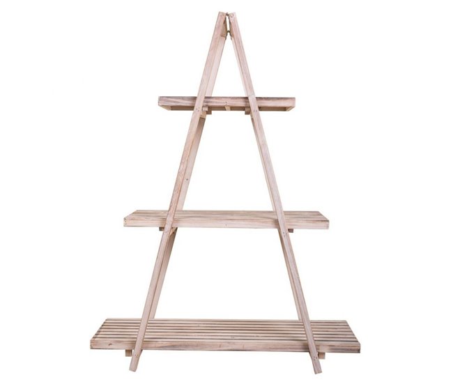 Conforama Estantería KIT Escalera De 3 Estantes De Madera De Abeto De 98x38x127 Cm