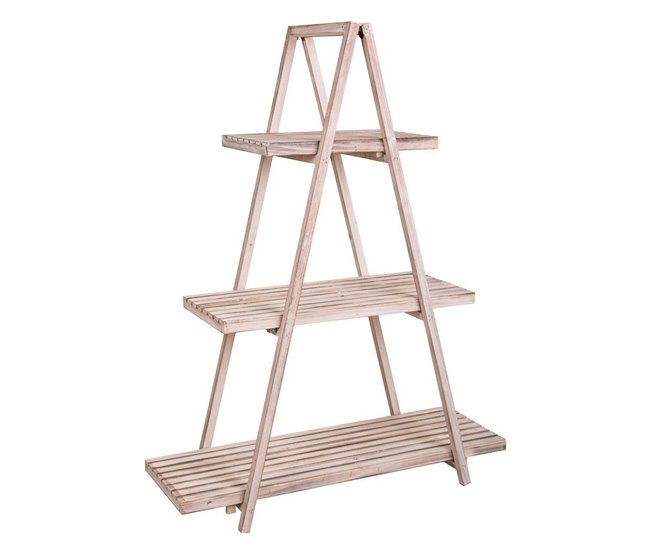 Conforama Estantería KIT escalera de 3 estantes de madera de abeto de 98x38x127 cm