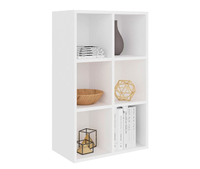 Conforama Estantería Modular 6 Huecos Convertible En Aparador Blanco 97 8x66x30 Cm