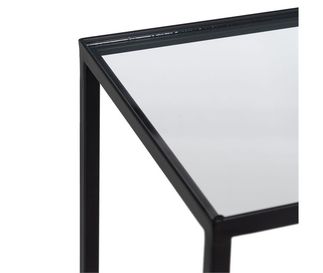 Conforama Estantería Negro Cristal Hierro 65 X 25 X 110 Cm