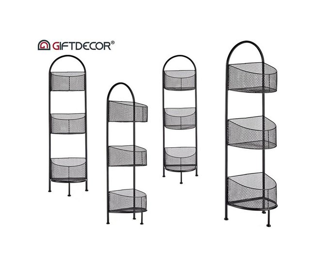 Conforama Estantería Negro Metal (21 2 X 97 X 28 5 Cm)