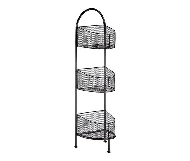 Conforama Estantería Negro Metal (21 2 x 97 x 28 5 cm)